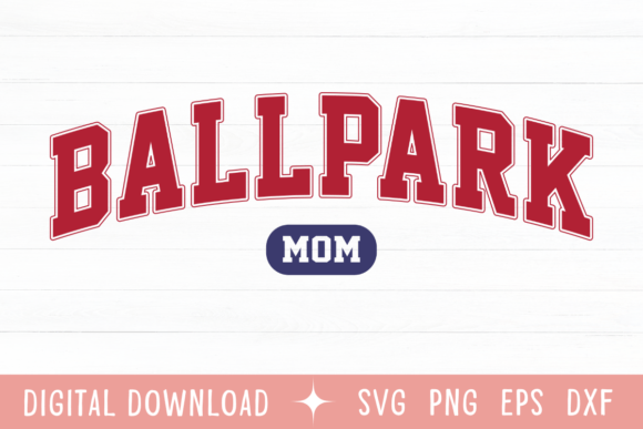 Ballpark Mom SVG: Retro Graphics for T-Shirt Designs