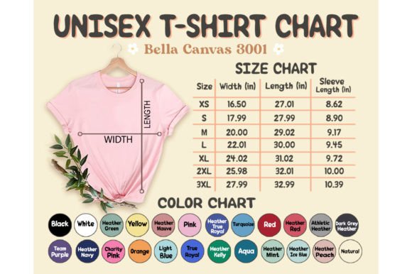 Bella Canvas 3001 Graphics for T-Shirts