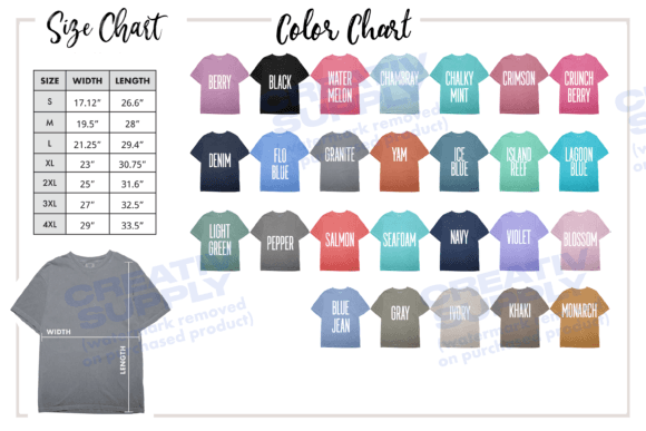 Comfort Colors 1717 Graphics for T-Shirts