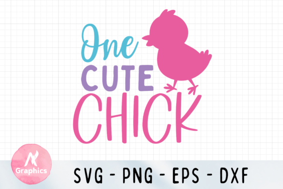 Cute Chick Easter SVG for T-Shirt Designs & Graphics