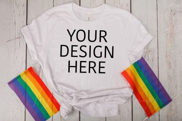 Pride Mockup Bella Canvas 3001 Graphics & T-Shirts