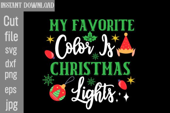 Reviewing Graphics for T-Shirt Designs: Christmas Lights SV