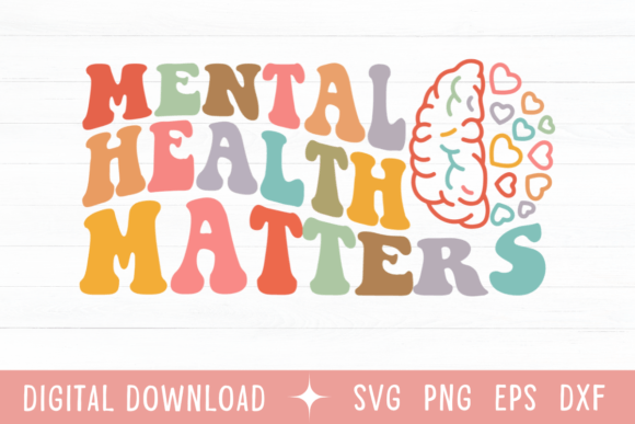 Reviewing Mental Health Matters Wavy Color SVG
