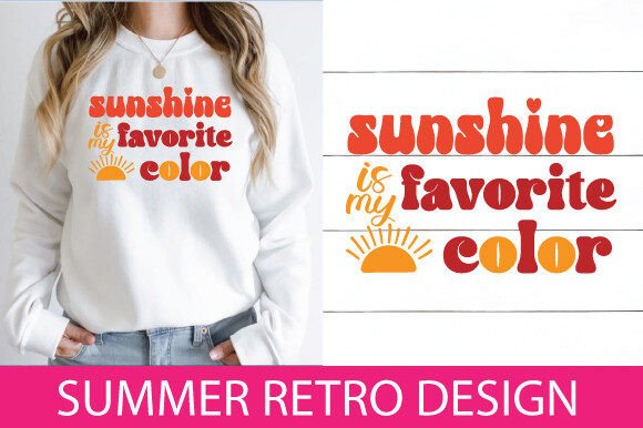 Sunshine Retro SVG for Graphics & T-Shirt Designs