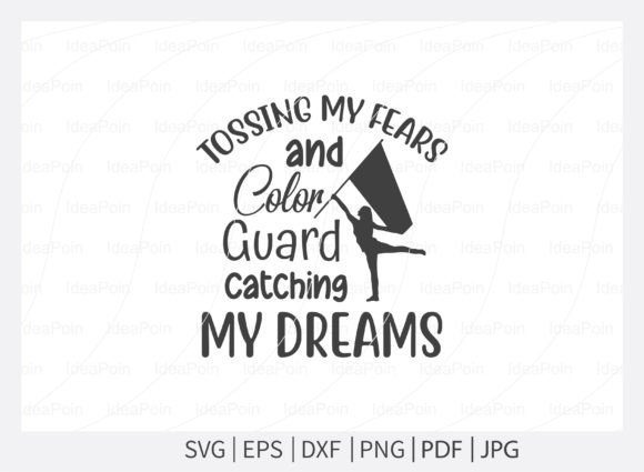 Tossing My Fears Color Guard Graphics for T-Shirt Designs
